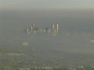 Denver smog - blech NOT why we moved to the mountains.